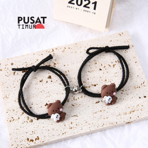 2 Pcs Gelang Couple Magnet Kelinci Beruang Bisa Jadi Ikat Rambut I PUSAT TIMUR