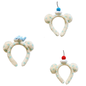 Bờm tai Gấu Vải Bông độc đáo thêm thú vị và quyến rũ cho trang phục mũ nón cho trẻ em và người lớn yêu thích phụ kiện dễ thương