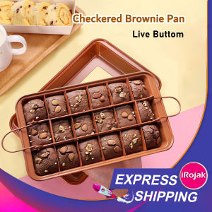 [iRojak] Live Bottom Checkered Brownie Baking Pan Thickening Non-stick Cake Mold 布朗尼烤盘 Acuan Brownies - KW20