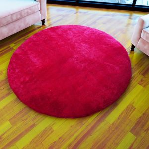 Karpet bulu bulat diameter 100 tebal 5.5cm isi busa Royal foam