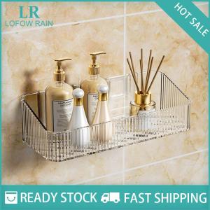 LF Wholesale✨Flash Sale ✨ Treo Tường Mỹ phẩm lưu trữ giá không có lỗ yêu cầu nhựa góc tường kệ tổ chức phụ kiện phòng tắm