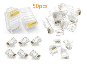 RJ45 CAT5E หัวต่อสายแลน หัวแลนตัวผู้ Plug RJ45 BOX 50หัว