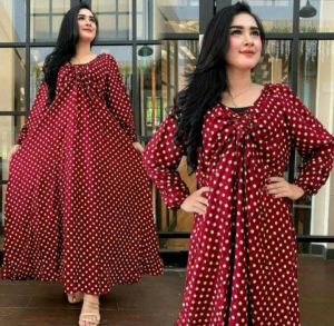 LONGDRESS MODERN JUMBO POLKADOT - Dress Daster Homedress EXCLUSIVE TERMURAH BISA COD