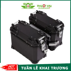 Bộ 2 Thùng NHÔM gắn bên hông xe máy Jiaderui 30L và 38L với chất liệu NHÔM bao gồm cả bộ khung treo gắn xe - Sản phẩm được bán thử nghiệm số lượng giới hạn