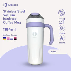 FJbottle - Tumbler Jumbo Gradasi Stainless Steel 1184ML Double Insulated Bottle Tahan Panas dan Dingin Free Sedotan Stainless Steel