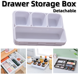 8Pcs/Set Drawer Storage Box Home Organizer Box Kicthen Storage Pot Tray Cutlery Cosmetics Stationery Desktop Organizer Box Detachable Storage Box