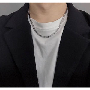 TERBARU KALUNG TITANIUM DUA LAYER BALOK ULIR PRIA WANITA ANTI KARAT