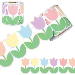 Scalloped Border Sticker Bulletin Border Trimmer Poster Board Decorative Bulletin Board Trim for School Classroom Home