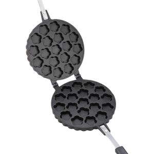 MAOMEI STUDIO Tay cầm dài Khuôn bánh hoa mận 19/37 lỗ Hai Máy làm bánh trứng waffle Dễ dàng làm sạch Chống dính Máy làm kem ốc quế Tiệm bánh tại nhà