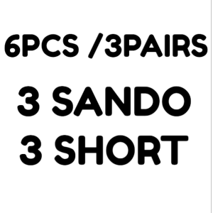 12pcs/6pairs White Character Terno for Girls Racerback Sando and Shorts