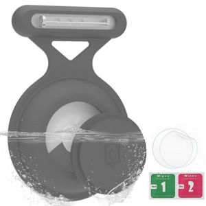 Waterproof Cartoon Cute AirTag Bracelet for Kids Soft Silicone AirTag Wristband Kids Lightweight GPS Tracker Holder Compatible with AirTag Watch Band for Child (Green Camo)