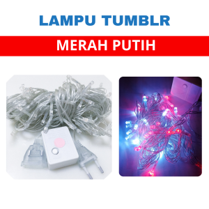 Lampu Tumblr Merah-Putih 17 Agustus LED 10M lampu hias Agustusan 220 VAC
