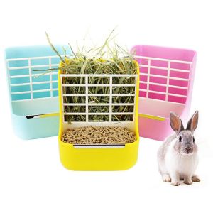 ZM10Q Chinchilla Rats for Grass Pet Feeding Rack Guinea Pig Cage Accessories Rabbit Feeding Bowl Small Animal Supplies Hamster Feeder Rabbit Hay Feeder