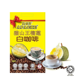 Musang King Durian White Coffee APACHE 奥柏斯猫山王榴莲白咖啡 30sx20g