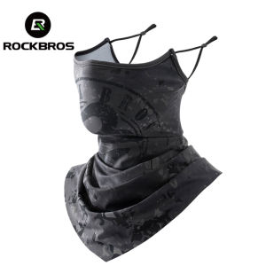 ROCKBROS Facemask Sun Protection Fishing Hiking Training Face Scarf Bandana Breathable Motorcycle Ice Silk Suncreen Facemask