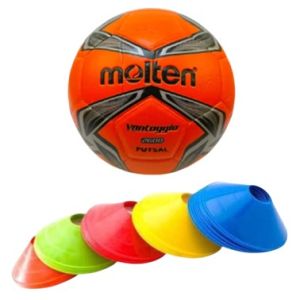 Bola Futsal Empuk Murah Molten Vantaggio asli size 4 untuk liga dewasa profesional plus 5 cone mangkuk