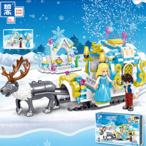 [Hàng sẵn] Bộ Lego ZHEGAO Xếp Hình Lắp Ráp Xe Kéo Tuần Lộc Và Công Chúa Elsa Cho Bé Gái Trên 6 TuổiBộ Đồ Chơi Lego