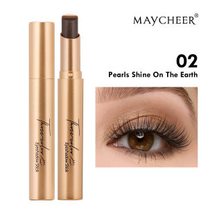 Xuyên Biên Giới MAYCHEER Thỏi phấn mắt ba màu gradient ngọc trai trang điểm mắt lười bút highlighter Aegyo-sal xuất khẩu
