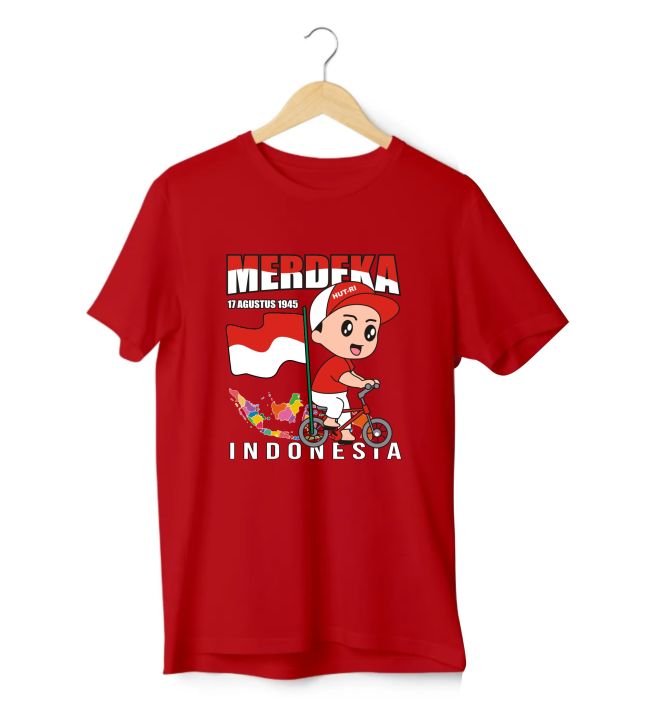 MERDEKA BERSEPEDA Pakain Pria T-Shirt & Kaos Dalam Unisex baju ...