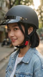 DANSHOP Mũ Bảo Hiểm Thời Trang - An Toàn - Giá Rẻ - Chất Lượng Mũ bảo hiểm nửa đầu lưỡi trai kiểu dáng đơn giản hàng chính hãng bảo hành 12 tháng