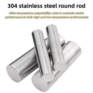 304 stainless steel round rod solid smooth round straight strip high-precision and easy to machine mechanical shaft/furniture support/industrial accessories