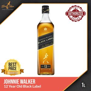 Johnnie Walker 12 Year Old Black Label Blended Scotch Whisky 1L