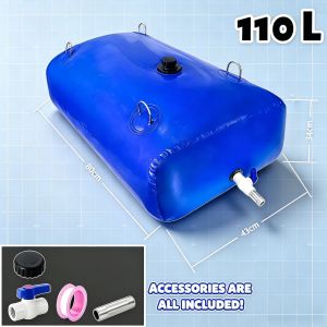 Heavy Duty Collapsible Water Tank 110L-2000L Thick PVC Leakproof Portable Multi-Use for Emergency Camping Hiking - Leak Proof Collapsible Design Easy Drainage 900D PVC Portable Multi-Use