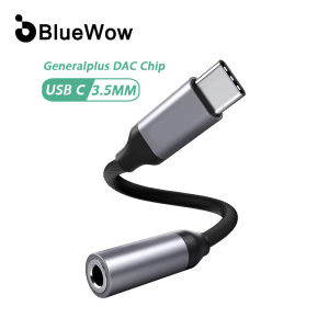 BlueWow 09U Type C to 3.5mm Adapter Jsaux Aux Usb C To 3.5MM Headphone Jack Adapter Audio Cable for Xiaomi Samsung Galaxy S20
