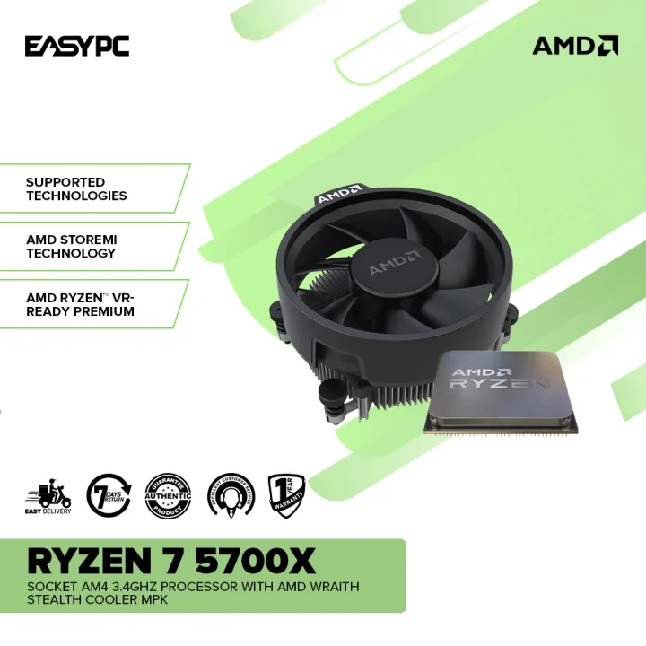 Amd Wraith Stealth Cooler Ryzen 5700x Processor Wraith Stealth Amd