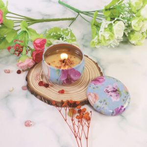 Nến Thơm Tinh Dầu Thiên Nhiên Phong Cách Hoa Khô Thảo Mộc -Lumbley