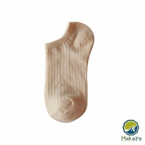 Makayo ถุงเท้าข้อสั้น แนววินเทจแฟชั่น วัสดุผ้าฝ้ายแท้ ระบายอากาศดี  สไตล์ญี่ปุ่น Women socks