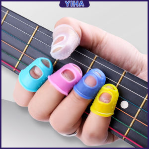 Yiha ปลอกนิ้วซิลิโคนกันเจ็บนิ้ว สำหรับกีตาร์ เบส อูคูเลเล่ 1ชุด 5 ชิ้น fingerstall