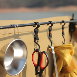 【New Arrival】5pcs/10pcs Cookware Hanging Rack Multifunctional Outdoor Tools Camping Moveable Hooks Moveable Storage Hook for Hiking