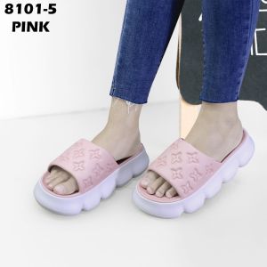 Sandal Slop Wedges Wanita Karet Tebal Import W8101-5 Slop Wanita Karet Sandal Wanita Wedges Kekinian Import