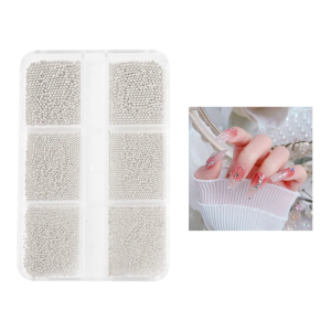 6 Grids/Box Caviar Beads Nail Art 3D Decorations Art Mini Manicure Nail Decoration Accessories