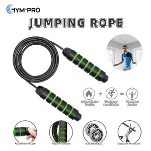 GYMPRO กระโดดอย่างมืออาชีพเชือกพันกันอิสระกับลูกปืนความเร็วกระโดดอย่างรวดเร็วกระโดดสายเคเบิลความเร็วกระโดดเชือกเหล็กกระโดดออกกำลังกายเชือกปรับได้ออกกำลังกายอุปกรณ์กีฬา ที่บ้าน