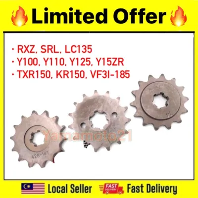 415 428 Yamaha Y15ZR / RXZ / Y125Z / LC135 / Y110 RK 415 Front Sprocket 14T / 15T / 16T 17T Y15 YSUKU 125Z Y110 SS110