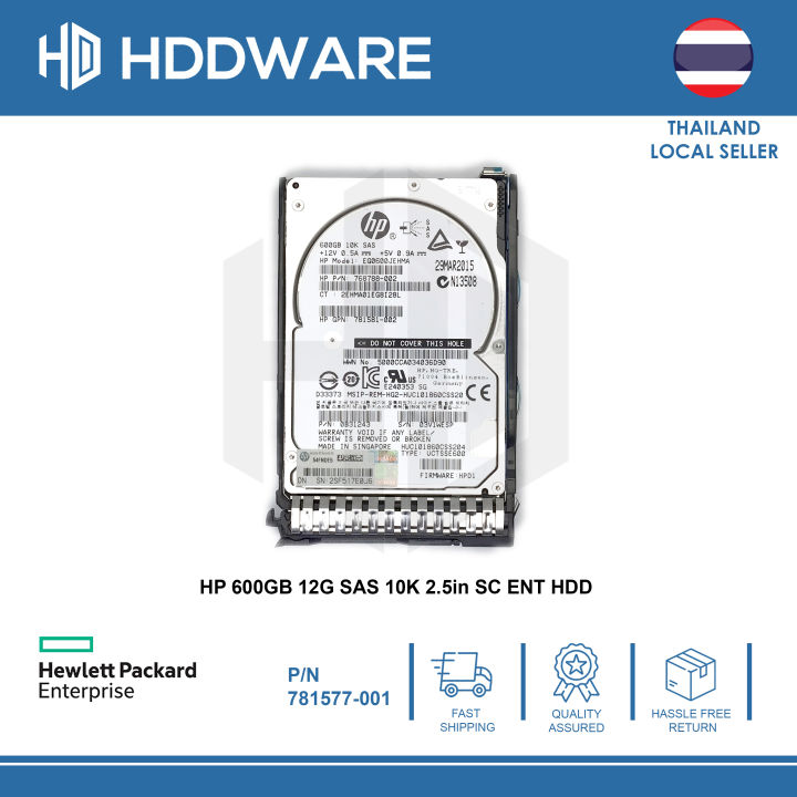 HPE 600GB 12G SAS 10K 2.5in SC ENT HDD // 781516-B21// 781577-001 ...