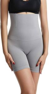 High-Waist Slimming Shapewear Shorts - Stretchable Nylon Body Shaper with Tummy Control and Hip Lift - Womens Comfort Fit for Daily Wear