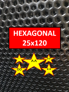 Plat Speaker - 25x120 cm - Hexagonal - Ram Speaker - Grill Speaker - Plat Lubang