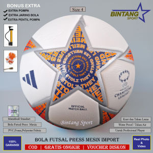 Bola Futsal Size 4 Liga Champion Model Press Mesin Bahan Kulit PU Kualitas Terbaik