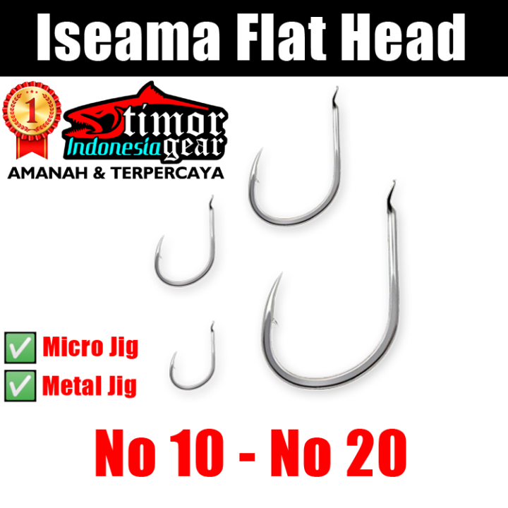 Jual Mata Kail Slow Jigging Iseama Hook Flat Head Micro Jig - No