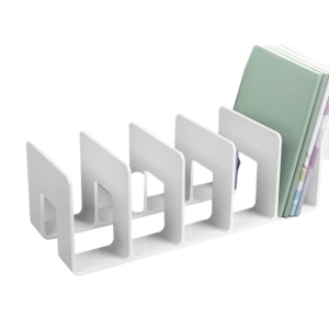 Practical Bookends Acrylic Bookends File Sorter Book Storage Stand Reading Shelf Book End for Library Bedroom