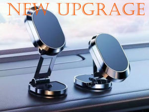 Foldable Automotive Navigation Metal Holder Strong Magnetic Cell Phone Holder Magnetic 720 Degree