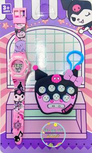 🌈 นาฬิกาข้อมือเด็ก+พวงชุดเซ็ตกุญแจป็อปอิทไฟฟ้า🌈 น่ารักสดใส เกมกดพกพาสะดวก นาฬิกาข้อมือเด็กและเกมส์กดตัวตุ่นลายการ์ตูน นาฬิกาแฟชั่นของเด็ก POP it ไฟฟ้าพวงกุญแจ