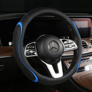 New High-Quality Carbon Fiber Look Steering Wheel Cover 14.5-15 Inch Anti-Slip Wear-Resistant for Cars