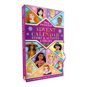 Disney Princess Advent Calendar With 24 Story & Activity Books Gift Set For Kids
