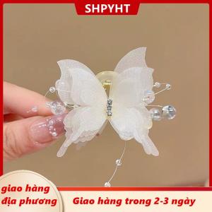 [COD] SHPYHT Giao hàng địa phương Vải tuyn bướm Clip tóc cho phụ nữ cô gái đầy màu sắc kẹp tóc bên Clip ngọt ngào dễ thương bướm barrette Phụ kiện tóc