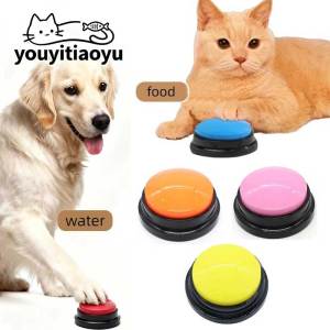 YOUYITIAOYU Pet Training Bell Button Interactive Voice Recorder Tool Pet Communication Button Mainan Butang