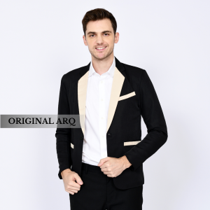Jas Blazer Pria Terbaru Model Slim Fit Trendi Kombinasi Kerah Modern Bahan Adem Tebal Premium